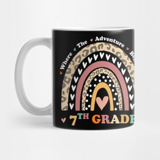 Back To School 7th Grade Where The Adventure Begins Rainbow Mug